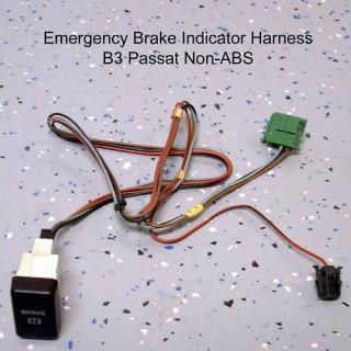 VW B3 Passat Emergency Brake Warning Lamp Harness 90 93 (Fits Passat)