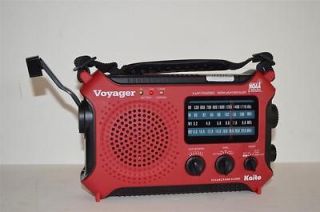   VOYAGER KA500 SOLAR/HAND CRANK WEATHER ALERT EMERGENCY RADIO RED COLOR