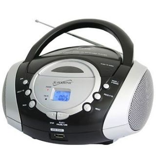 Supersonic Portable Audio System /CD Player with USB/AUX Inputs 