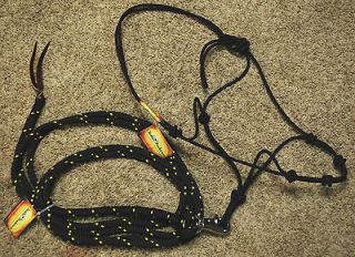 New Clinton Anderson Halter and Lead Rope Color Black/Yellow
