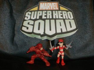 Super Hero Squad   Daredevil & Elektra (Red Costumes)