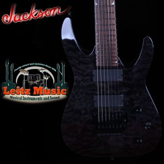   SLATXMGQ3 7 7 String Electric Guitar Trans Black Floyd Rose EMG Pups