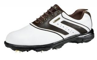 New Etonic Golf Mens Sport Tech 3 Shoes White/Brown 9Md