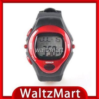   Pulse Heart Rate Monitor Calorie Counter Wrist Watch Stop Watch Red