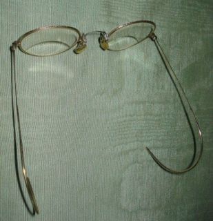   , VINTAGES WIRE FRAME EYE GLASSES OR SPECTACLES LENSES WITH BIFOCALS