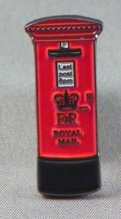   Enamel Pin Brooch Badge Red Royal Mail Letter Box Post Box Pillar Box