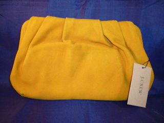 Crew Suede Clutch Mustard BRAND NEW WITH TAGS