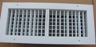 White Air Vent Register Grille with Extended Damper 6 x 16 NEW Ceiling 