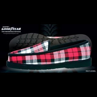 HomieGear Brand Goodyear™ AquaTred™ Slippers NIB New In Box   RED 