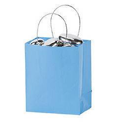   Mini LIGHT BLUE Paper GIFT BAGS wholesale party FREE S/H favor favors