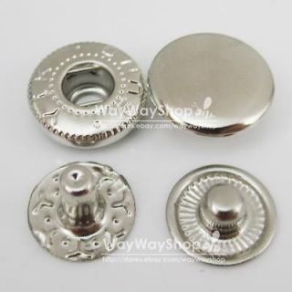   craft Rapid Rivet Button METAL Snaps Fasteners 10mm 3/8 Silver