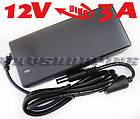 AC/DC Adapter Power Supply 3 Amp 12 Volt Charger For LCD Screen Laptop 