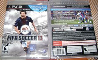 PS3 FIFA Soccer 13 2013 NEW SEALED Move Compatible w/EA Online Pass U 