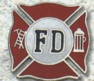 Firefighter Hat Pin Fire Dept Jacket tack Rescue 911 Fireman Tie EMT 