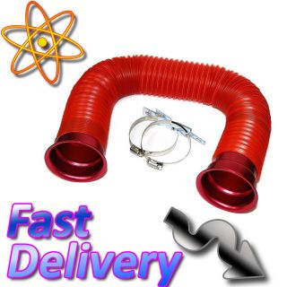   Universal Flexible Cold Air Induction Intake Hose Pipe 1 Meter RED