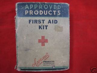 Vintage First Aid Kit Approved Products Tin