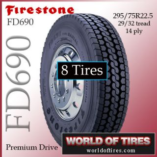 tires Firestone FD690 295/75R22.5   22.5lp tires 22.5 semi truck tires 