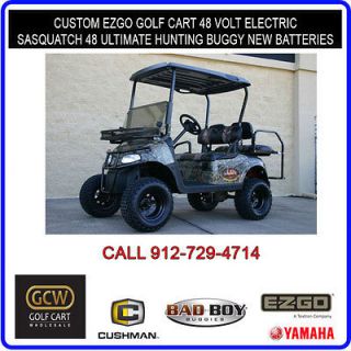 GOLF CART EZGO HUNTING CAR ELECTRIC CAMO LIFTED SASQUATCH 48 VOLT 