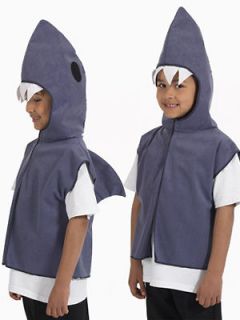   childrens childs boys SHARK jaws fish fancy dress costume fits 3 8yrs