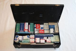 Vintage Legal First Aid Kit/Cabinet/Or​iginal Metal Box,etc/Curity 