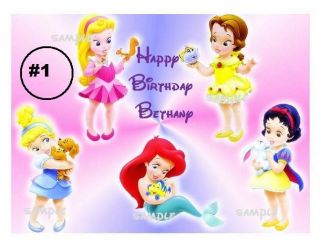 Disney Princess Babies Edible Cake/Cupcake/C​ookie Toppers