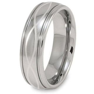Infinity Laser Mens Titanium Wedding Bands Ring Size 3   18