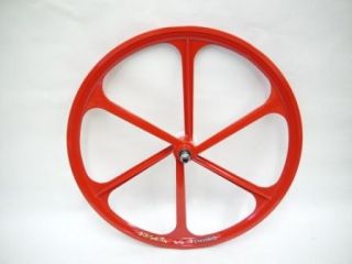 Red Fixed Gear Mag Wheel by TENY RIMS. 26 x 1.25. Fixie bike. Bicycle.
