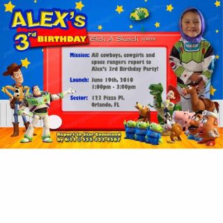   Invitation   Custom Personalized Birthday Party Invites   Woody Buzz 3