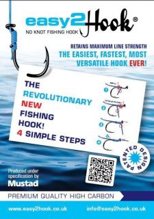   Easy2Hook Barbless + Barbed Hooks ( No knots made by Mustad allround