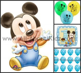 Disney Baby MICKEY MOUSE 1st First Birthday PARTY BALLOONS   Make Your 