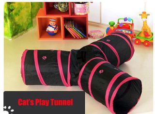   Kitty Cat 3 Way Tunnel Play Cat Lover Toy Exercise Rabbit Puppy Dog
