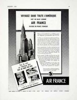 1955 Ad Air France Travel Airplane Travel Ticket Travel Advertisement 
