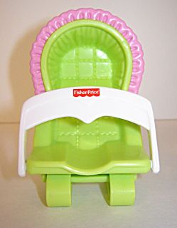 NEW FISHER PRICE INC. MATTEL TINY DOLLHOUSE CAR SEAT CHAIR FOR DOLL 