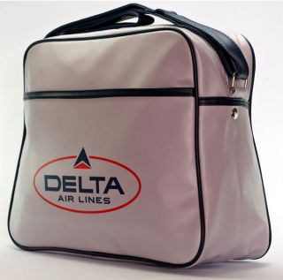 Classic retro style reproduction Delta Air Lines flight bag