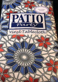 FLANNEL BACKED VINYL PATIO PARTY  TABLECLOTHS A​SSORTED SIZES  NEW