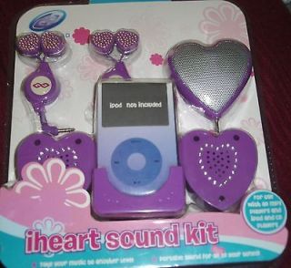 New Iheart sound kit  ipod cd player speaker set Purple