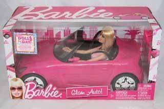 NEW BARBIE DOLL GLAM AUTO CONVERTIBLE CAR WITH DOLL NIB