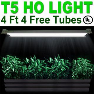 48 4 Tube 6400K Fluorescent Grow Light US Reflector T5 HO System 4 