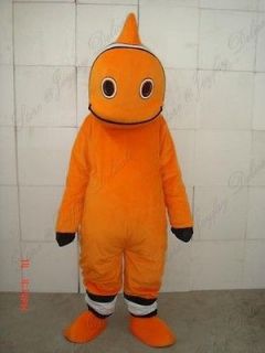 Sea nemo orange clown fish cartoon adult mascot costume