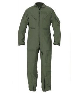 Nomex Flight Suit Flyers Coveralls Sage Green Size 40L CWU 27/P