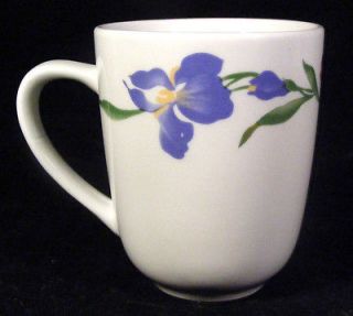 Gibson Stoneware WHISPER Cups Mugs Blue Pink Flowers A+