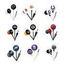 NFL Team iHip Headphone Mini Earbuds   Assorted Teams