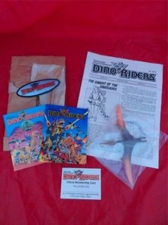 Dino Riders Fan Club Kit COMPLETE including Pterodactyl Variant Figure