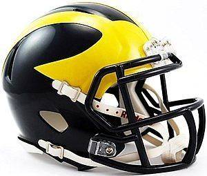   Wolverines Riddell NCAA Football Replica Revolution SPEED Mini Helmet