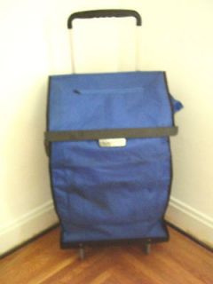   Bag Plus on Wheels for Travel, Grocery,Shopping Cart Folds to 4 Flat