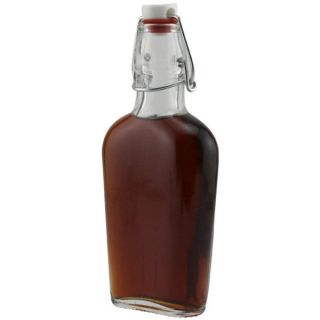 Bormioli Rocco Glass Swing Top Pocket Flask 8.5 oz   For Liqour 