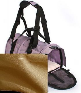   Earthy Tan Flexible Height Pet Cat Dog Carrier Airline Approved Travel
