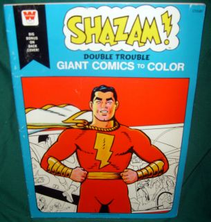SHAZAM, GIANT COMICS TO COLOR, COLORING BOOK, DOUBLE TROUBLE, 1978