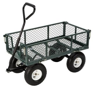   Ranch 400 Pound Capacity Steel Folding mesh deck Utility Cart wagon