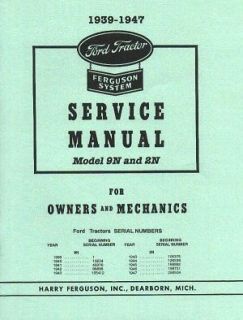 ford 9n manuals